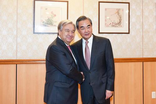 董军会见联合国秘书长古特雷斯